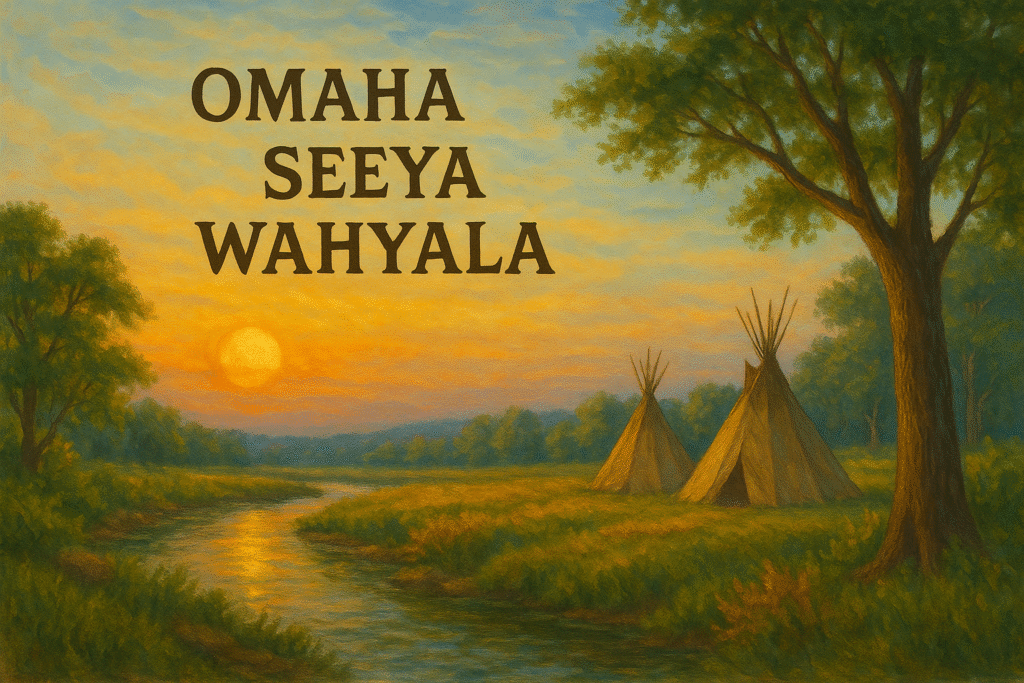 Omaha Tribe stand